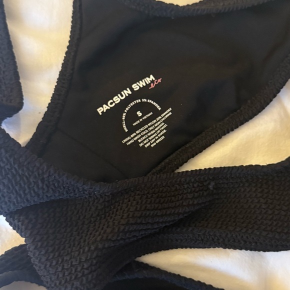 Pacsun Ribbed Black Bikini Set - Top S / Bottom M - Picture 3 of 3